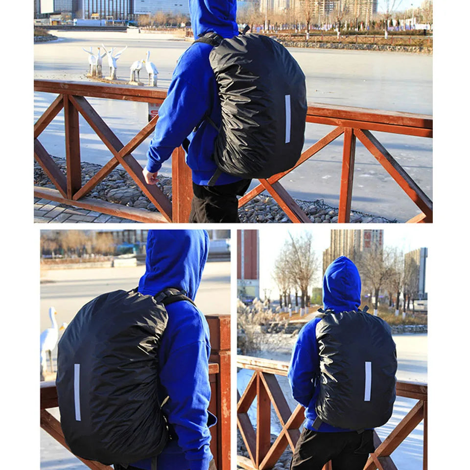KoKossi 1Pcs 20-60L Outdoor Hiking Backpack Rain Cover Backpack Waterproof Cover Cycling Hiking Reflective Rain Cover Unisex Beauty World Shop