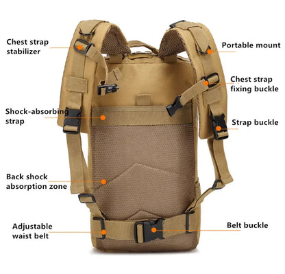 Fishing Tactical Backpack Outdoo Travel Fishing Camouflage Bag  Climbing Hunting Backpack Fishing Hiking Nylon 3P Pack Backpack Beauty World Shop