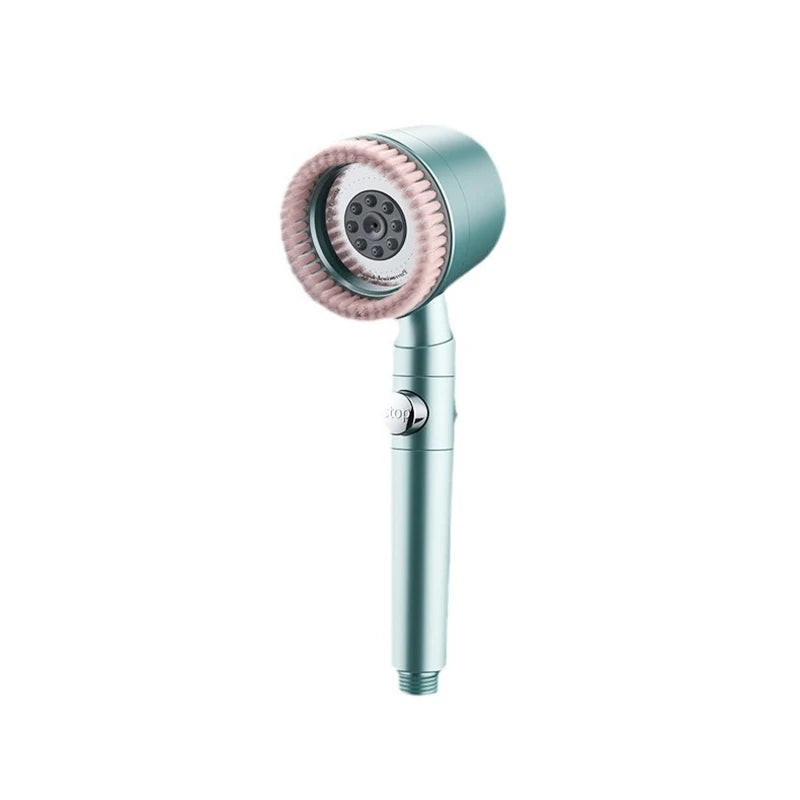 High Pressurized Filter Shower Head 3-mode Adjustable Spray with Massage Brush Rain Faucet Bathroom Accessories Beauty World Shop