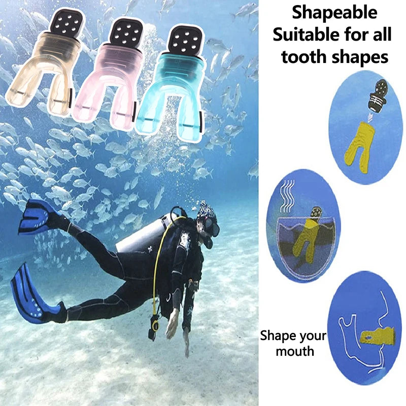 Silicone Snorkel Diving Mouthpiece Scuba Moldable Bite Mouthpiece Regulator Plastic Snorkel Mouthpiece Beauty World Shop