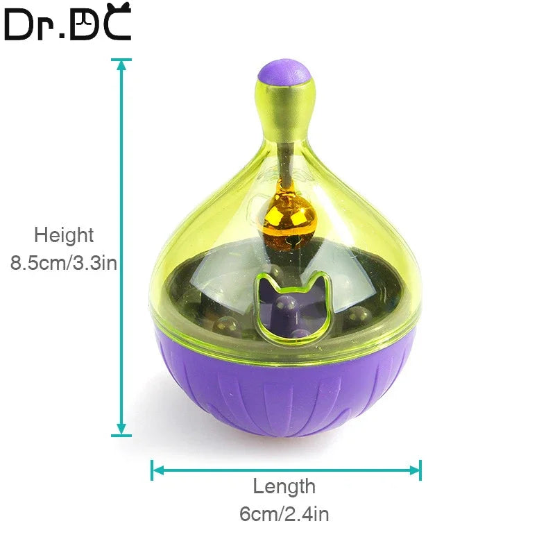 Pet Cat Fun Bowl Feeding Toys Dog Tumbler Feeder Puppy Kitten Shaking Leakage Food Ball Container Exercise Training Leakage Toys Beauty World Shop