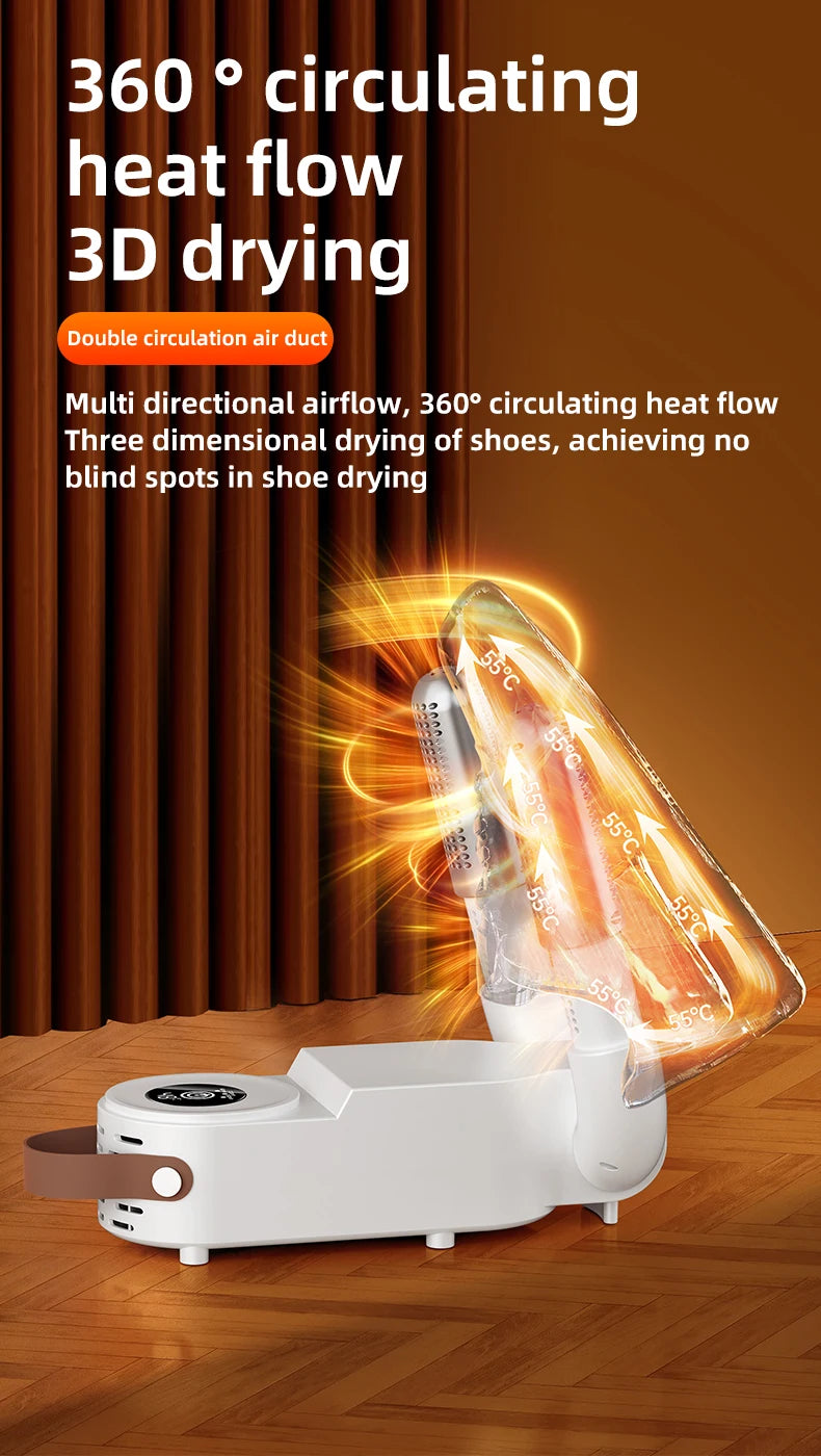 HOMEFISH Intelligent Shoe Dryer Quick Drying Deodorizing Sterilizing Adjustable Timer Household Shoe Warmer And Heater Beauty World Shop