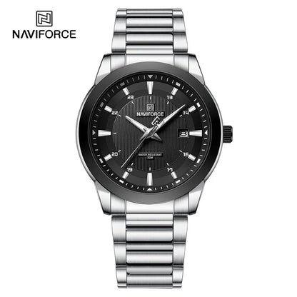 2024 Top Brand NAVIFORCE Mens Watches Stainless Steel Strap Casual Male Quartz Sports Wristwatch Luxury Waterproof Date Clock Beauty World Shop