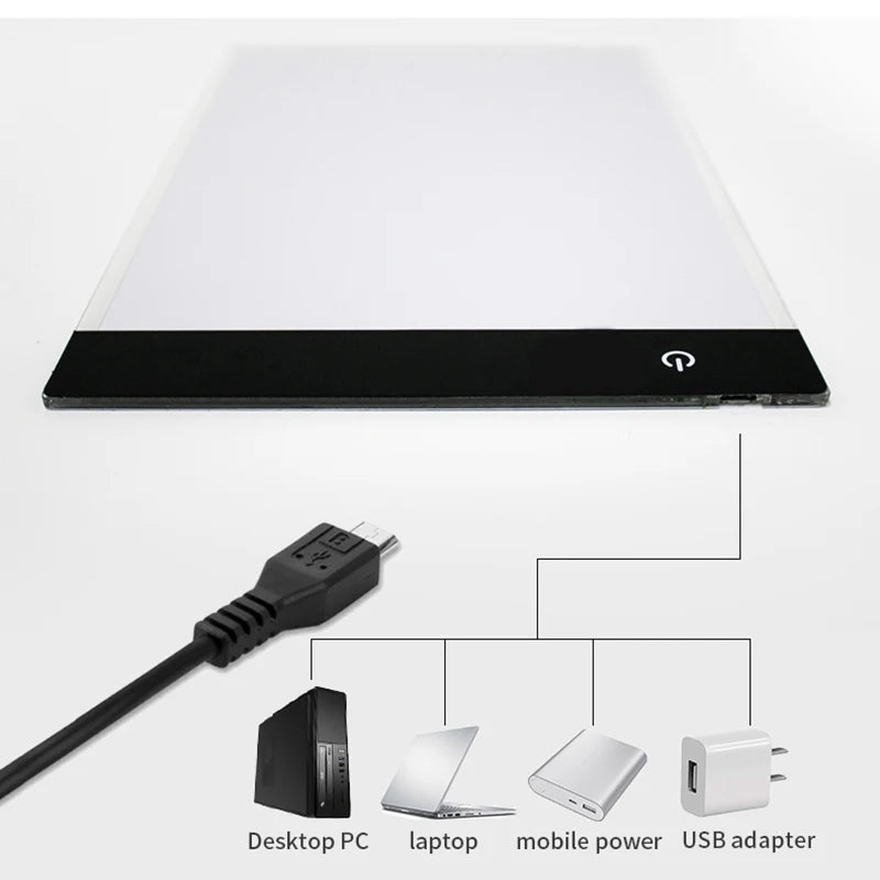 A4 Level Dimmable Led Drawing Copy Pad Board Children's Toy Painting Educational Kids Grow Playmates Creative Gifts For Children Beauty Fashion