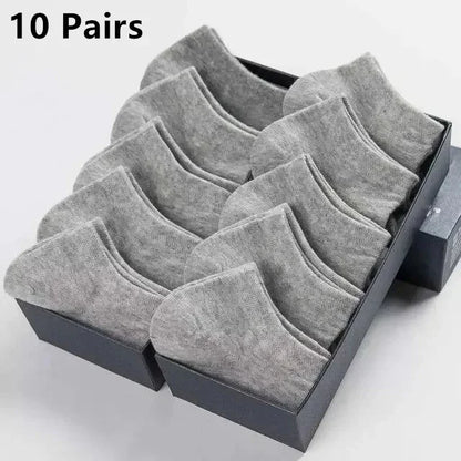 5/10 /20/30 Pairs Unisex Casual Plain Color Boat Socks Thin Breathable Comfy Anti Odor Sweat-absorbing Ankle Socks For Men Women Beauty World Shop