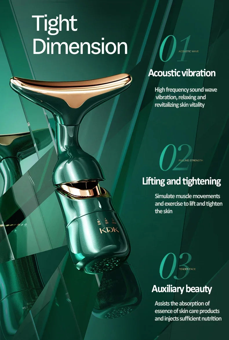 3 In 1 Facial Lifting Device Neck Facial Eye Massage Face Slimmer EMS Beauty Skin Tightening Wrinkle Anti Aging Face Massager Beauty World Shop
