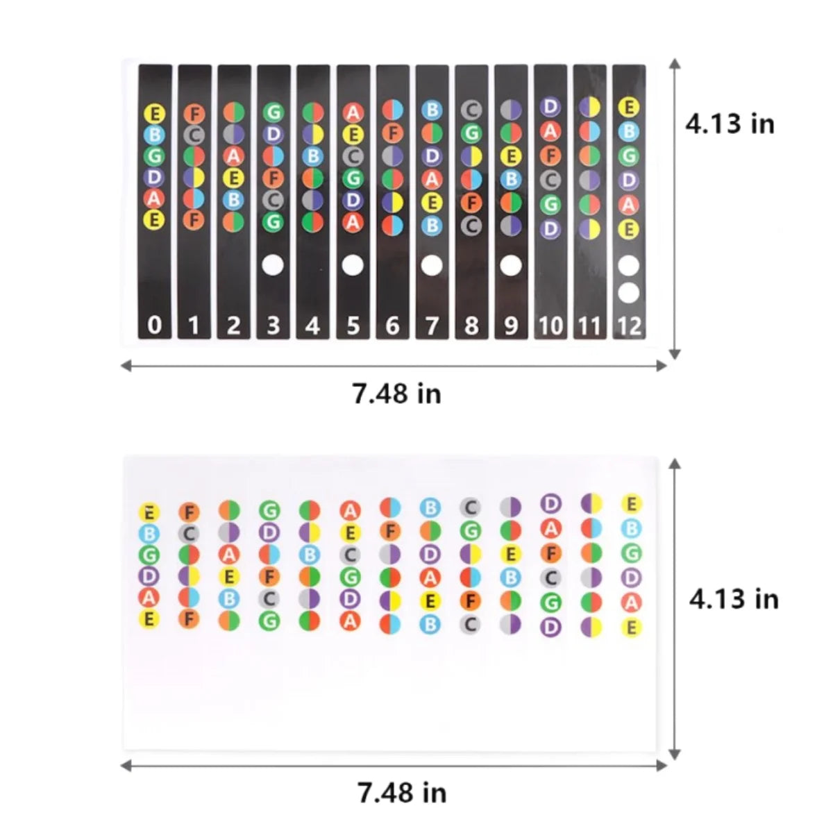 Miwayer Guitar Fretboard Notes Map Labels Stickers 6 String Transparent and Black Fingerboard Fret Decals for Guitar Beginner Beauty World Shop