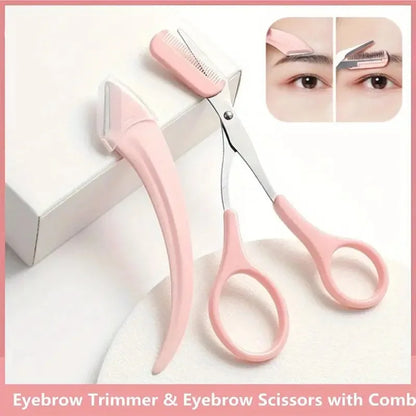Eyebrow Trimmer Set, Curved Eyebrow Razor, Eyebrow Scissors With Comb, Convenient Easy Beauty Tools For Beginners Beauty World Shop