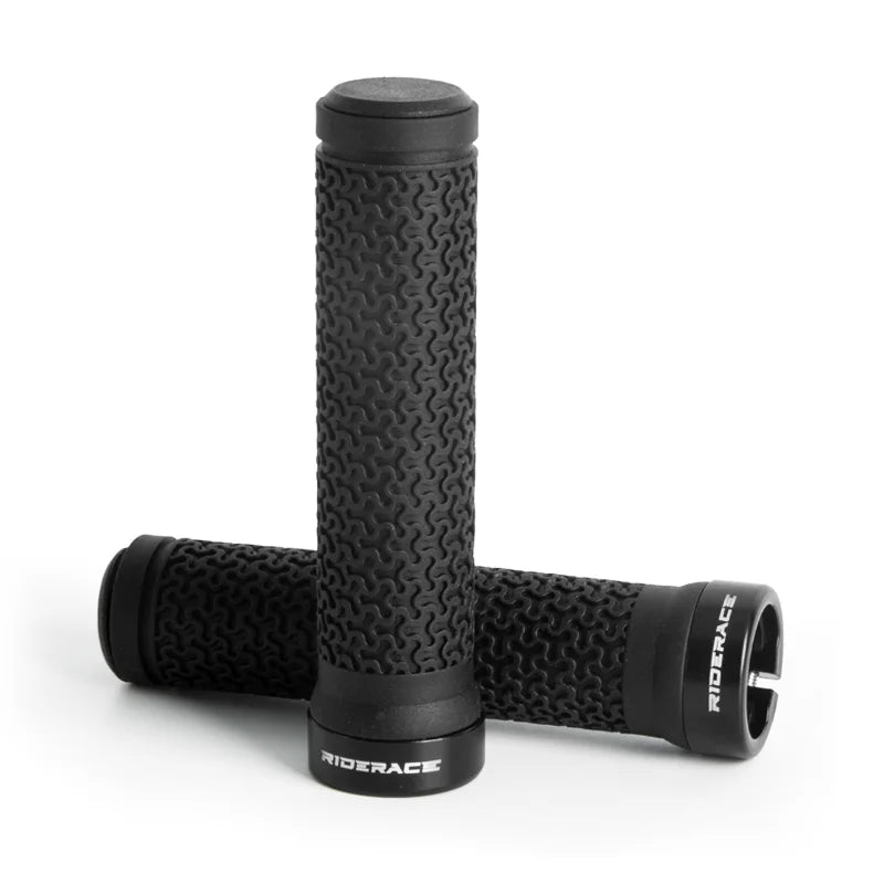 RIDERACE Bicycle Handle Bar Grips MTB Mountain Bike Single-sided Locking Handlebar Cover Rubber Non-slip Cycling Accessories Beauty World Shop