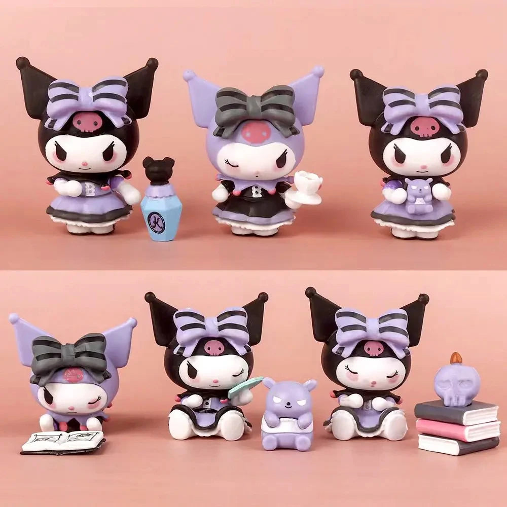 Sanrio Blind Box Cartoon Kuromi Doll Lucky Divination Anime Series Action Figure Model Doll Child Toy Desktop Decor Birthday Gif Beauty World Shop
