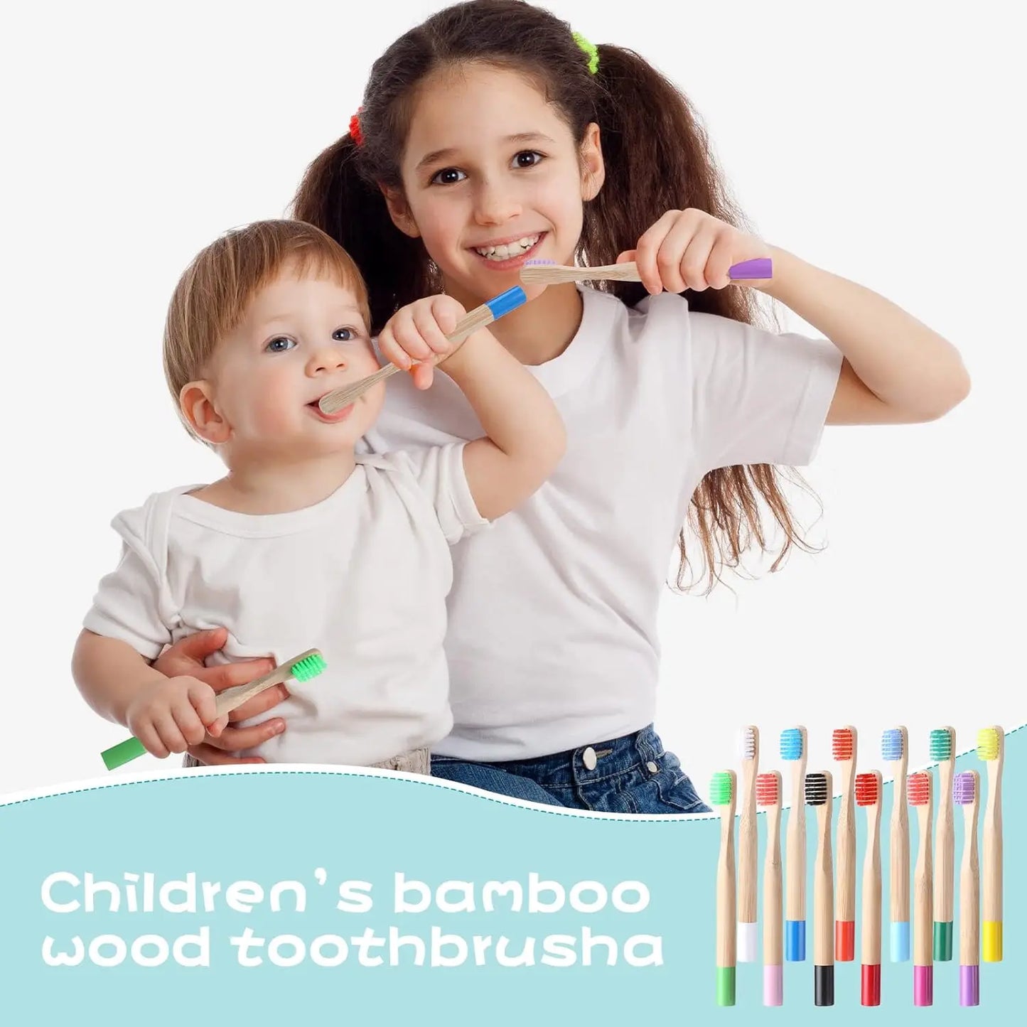 10pcs Round Handle Adult & Children Natural Eco Friendly Travel Tooth Teeth Brush Bamboo Toothbrush With Medium Hard Bristlesth Beauty World Shop