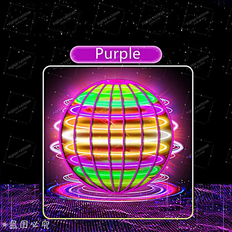 LED Colorful Flying Ball Automatic Boomerang Hover Orb, Gyroscopic Anti-Gravity Black Tech Magic Flying Toys for Children Gifts Beauty World Shop