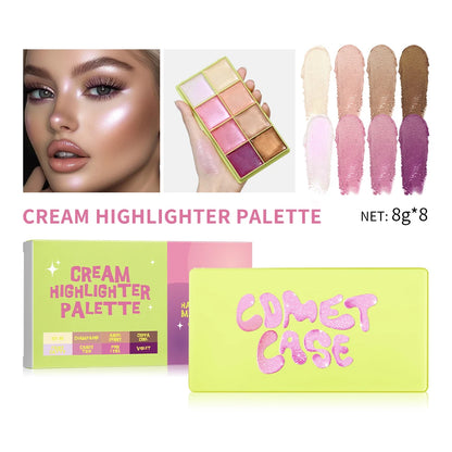 Curve Case Cream Eyebrow Cream Blush Highlighter Palette Matte Shimmer Finishes Shadow Tones Long-Lasting Cosmetics Beauty World Shop