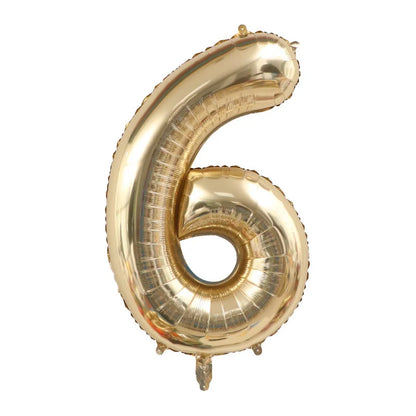1PCS 40 inch large white gold light gold digital foil balloon for girls' birthdays helium big number0-9 balloon decoration Beauty World Shop