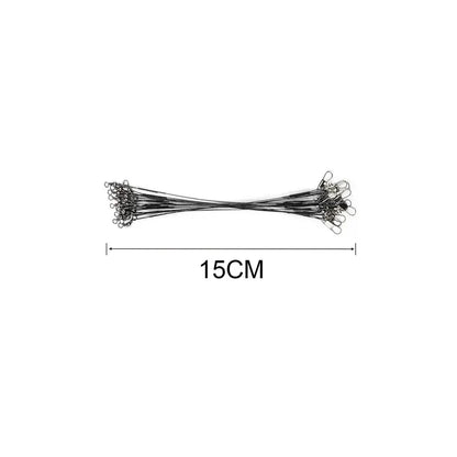20PC Anti Bite Steel Fishing Line 15/20/25/30cm Steel Wire Leader With Swivel Fishing Accessory Fishing Wire Olta Leadcore Leash Beauty World Shop