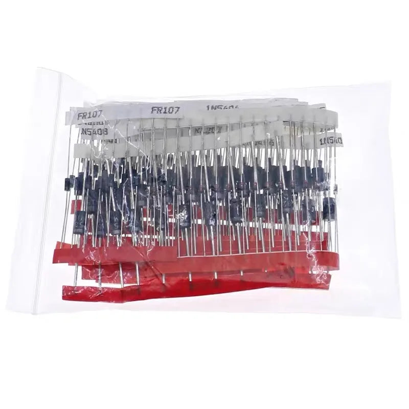 14 Values Fast Switching Schottky Diode Assorted Kit 1N4001 1N4004 1N4007 1N5408 UF4007 FR207 1N5817 1N5819 1N5822 1N4148 RL207 Beauty World Shop