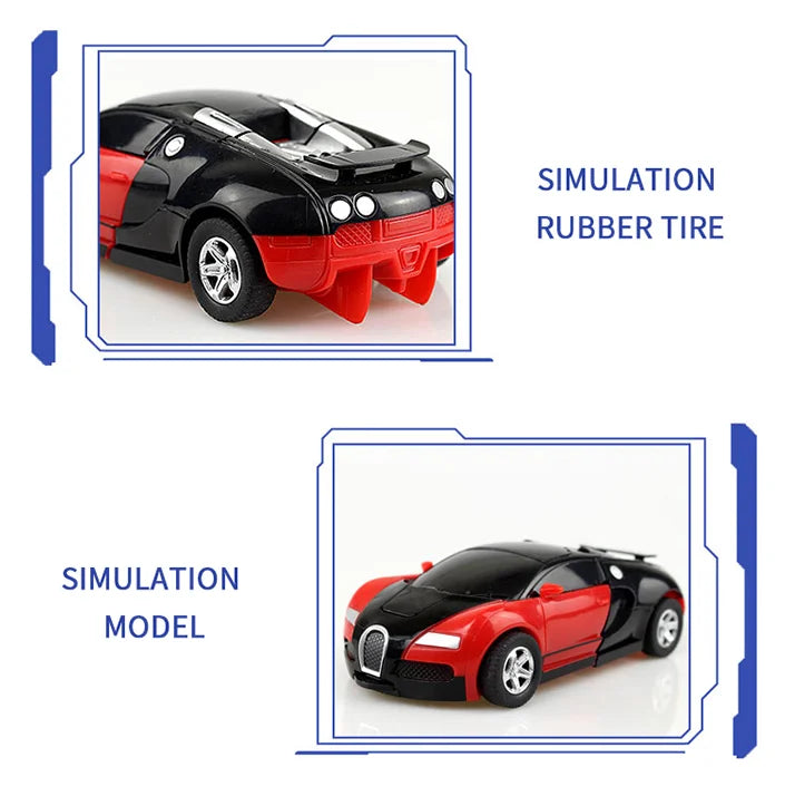 Amazing Transforming Sports Car Deformation Toy, Inertial Sliding Racing Bike, Automatic Transform, Incredible Boys Gift Idea! Beauty Fashion