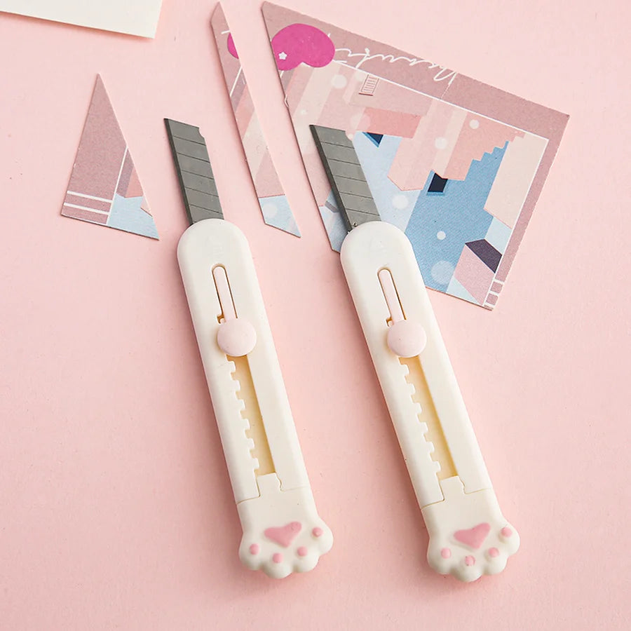 Mr.Paper Mini Cat Claw Utility Knife Creative Cute Convenient Hand Account Paper-cutting Tool Student Stationary Art Supplies Beauty World Shop