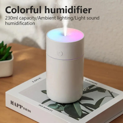HOMEFISH Colorful Portable Mini Air Humidifier USB Rechargeable Wireless Home Car Aroma Diffuser Essential Oil Atomizer Beauty World Shop