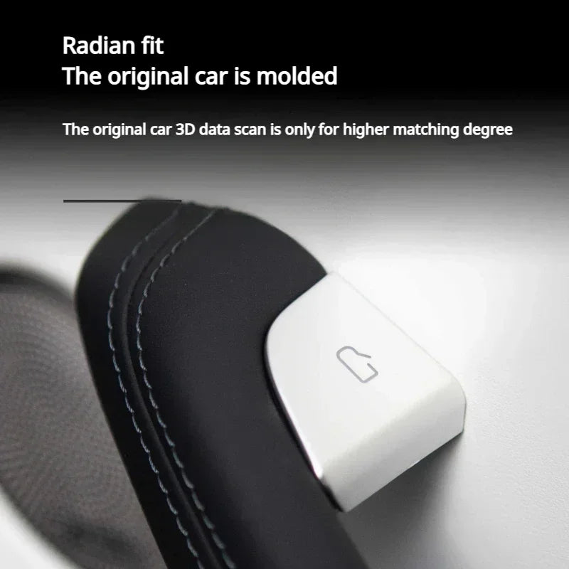 For Tesla Model 3 Highland Model Y Juniper/Launch 2025 Car Open Door Button Stickers 4X Handle Cover Interior Protection Trim Beauty World Shop