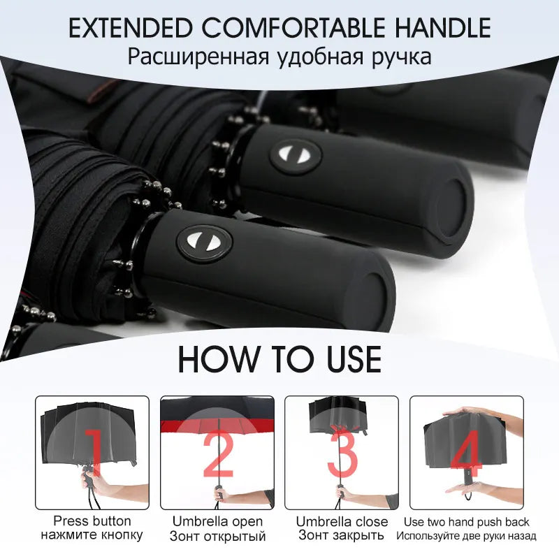 Windproof Double Layer Fully Automatic Resistant Umbrella Beauty World Shop
