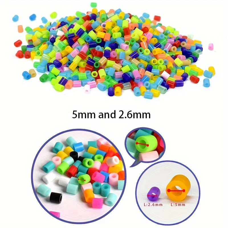 2.6mm Perler Hama beads Set 3D Puzzle Iron Beads Toy Kids Creative Handmade Craft DIY Gift fuse beads Have large pegboard Beauty World Shop