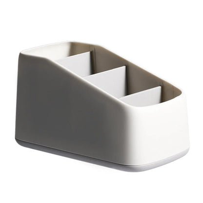 Remote Control Holder 4 Slot Desktop Storage Box Tv Remote Control Phone Trapezoidal Basket Stationery Organizer Case Home Hotel Beauty Trend Shop