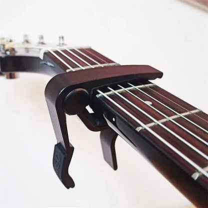 7pcs Guitar Capo for Acoustic And Electric Guitars With 5 Picks for Free And 1 Holder,Black; Silver Beauty World Shop