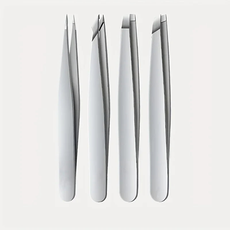 4pcs Set Professional Tweezers Set Perfect For Eyebrow Hair Removal Splinter Very Effortless and Relaxed to Remove Beauty World Shop