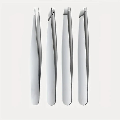 4pcs Set Professional Tweezers Set Perfect For Eyebrow Hair Removal Splinter Very Effortless and Relaxed to Remove Beauty World Shop