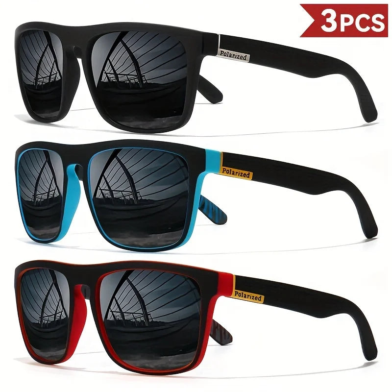 Fashion Vintage Square Polarized Sunglasses Men Women Driving Fishing Luxury Brand Designer Sun Glasses Driver's Eyewear UV400 Beauty World Shop
