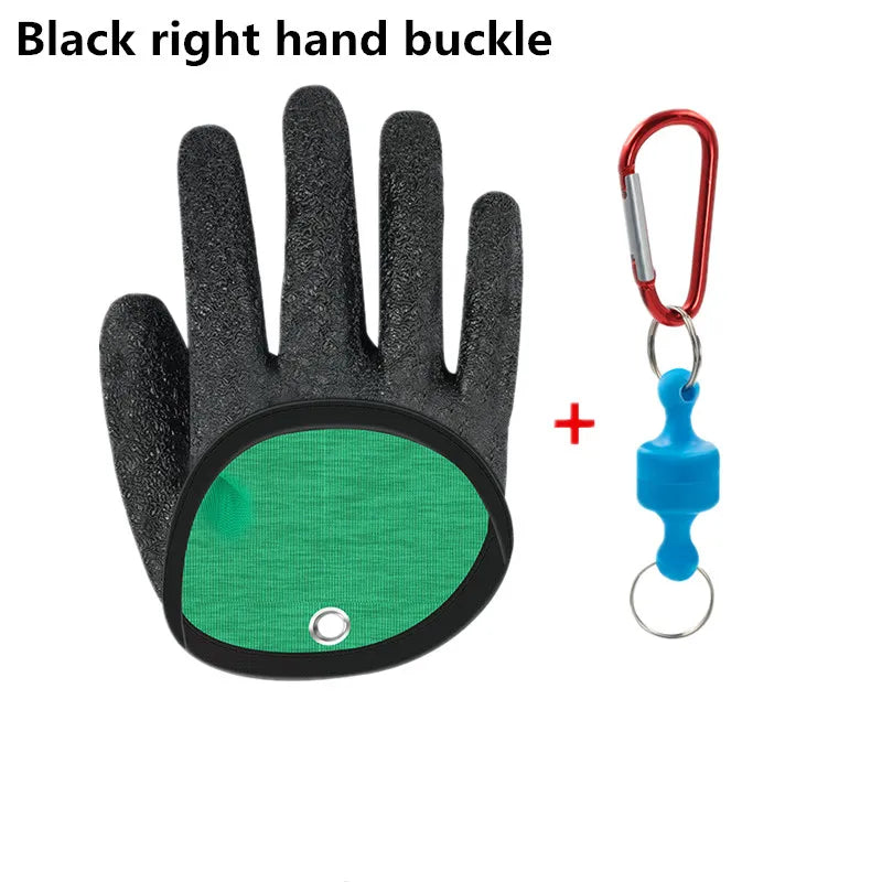 Fishing Gloves Catch Fish Anti-slip Durabl Knit Full Finger Waterproof Work Cutproof Glove Clasp Left Right Apparel Protect Hand Beauty World Shop