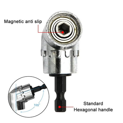 105 Degree Turning Screwdriver Joint Electric Drill Corner Attachment Extension Socket Screwdriver Head Tool Beauty World Shop