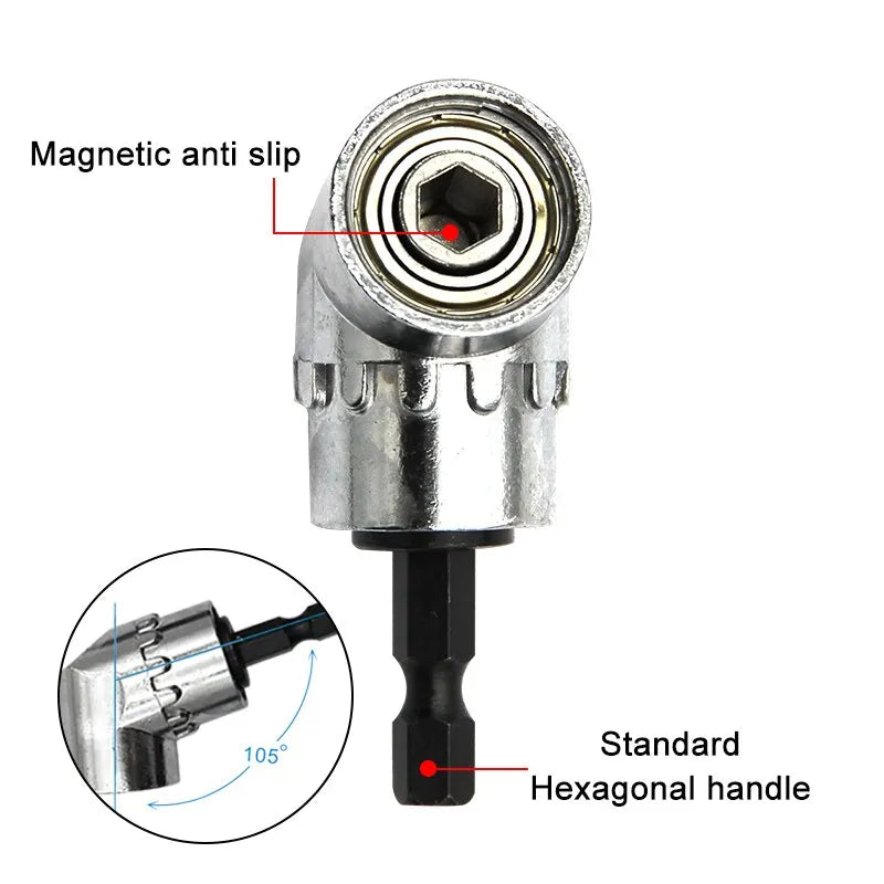 105 Degree Turning Screwdriver Joint Electric Drill Corner Attachment Extension Socket Screwdriver Head Tool Beauty World Shop
