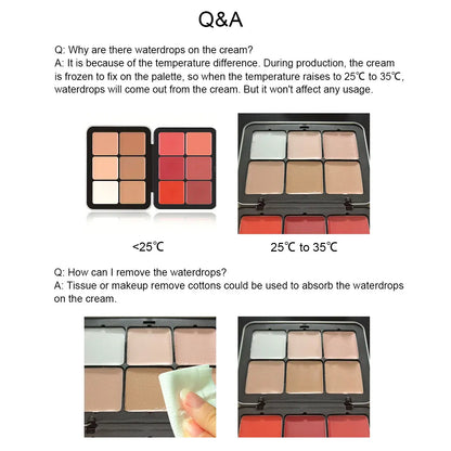 12-color concealer and blush palette Matte and highlight contour makeup rouge palette Beauty World Shop