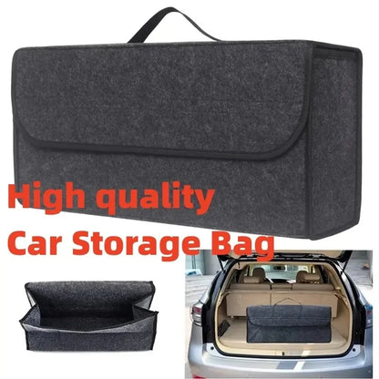 Gray Black Anti Slip Car Trunk Organizer Bag Multi Compartment Soft Felt Storage Box for Boot Tools & Auto Accessories Beauty World Shop