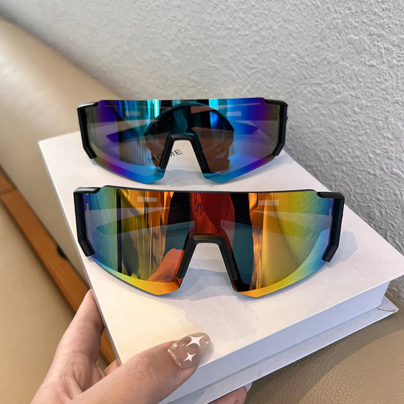 Hiking 2pcs Cycling Anti Light Glasses Men Women UV400 Sandproof Eye Protector Shades Outdoor Sports Goggle Anti Radiation Lens Beauty World Shop