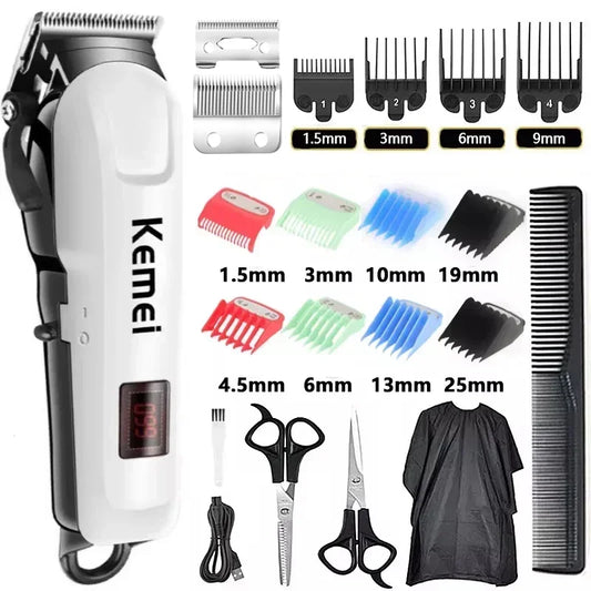 Kemei Electric Hair Clipper KM-PG809A Hair Cut Wireless Trimmer Men Professional Clipper Machine Rechargeable Hair Cut Barber Beauty Trend Shop