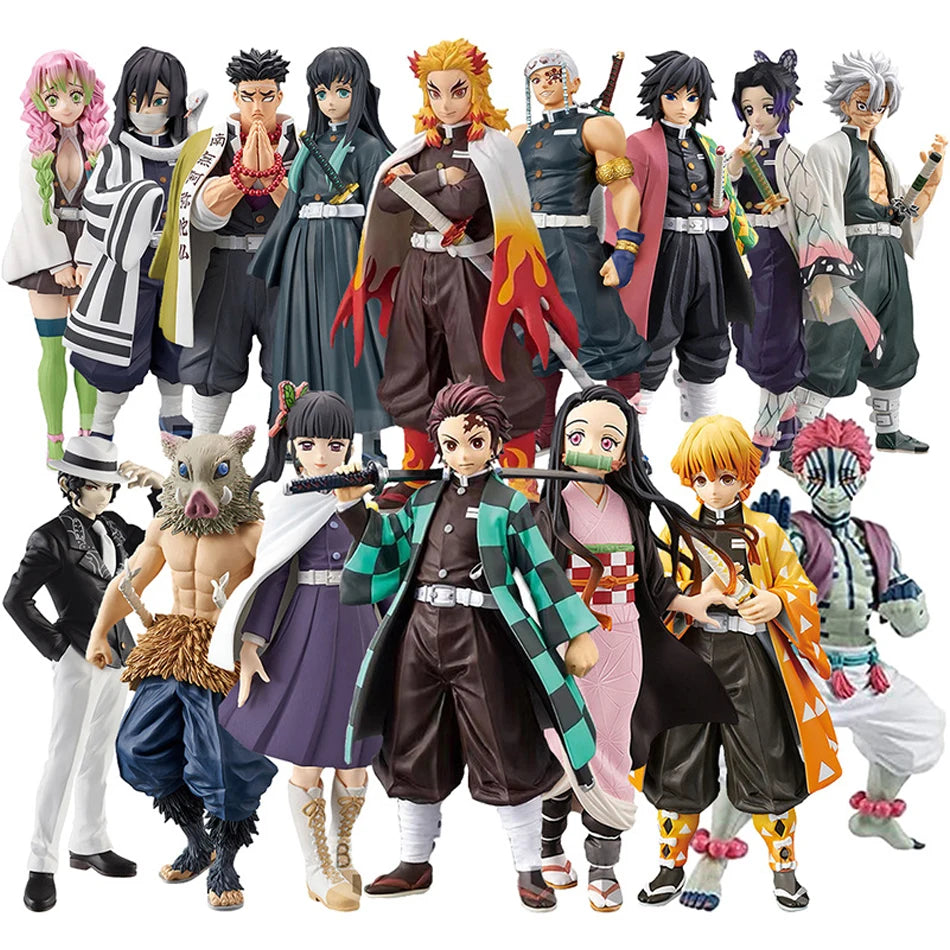 Anime Demon Slayer Kimetsu no Yaiba Figure Kamado Tanjirou Action Figure Agatsuma Zenitsu Nezuko Warrior PVC Model Toys Beauty World Shop
