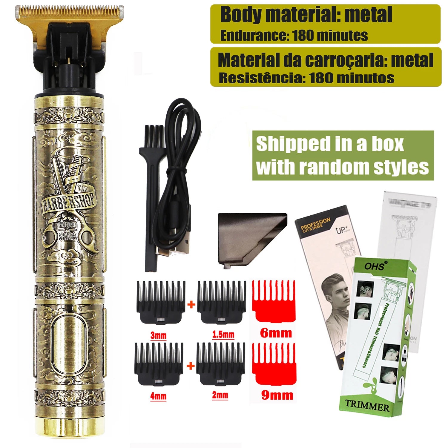 Vintage T9 Hair Clipper Beard Shaving Body Hair Trimmer Clippers Electric Men Haircut Machine 0mm Barber Shaver Beauty World Shop