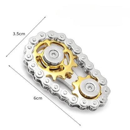 Metal Fidget Spinner Office Desk Toy Stress Relief Gears Hand Spinner for Adults desk decoration home decor Relieve stress relax Beauty World Shop