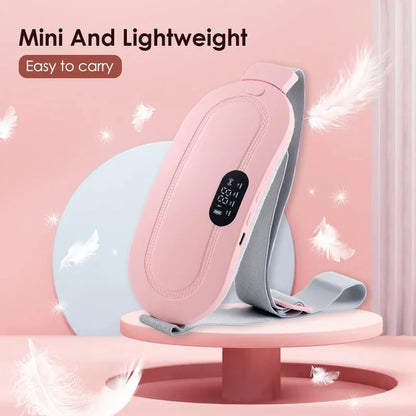 Electric Waist Massage Period Cramp Massager Vibrating Heating Belt for Menstrual Waist Stomach Abdominal Warm Palace Belt Beauty World Shop