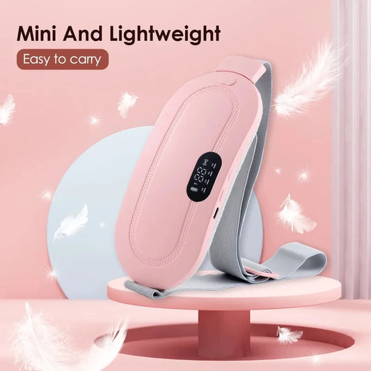 Electric Waist Massage Period Cramp Massager Vibrating Heating Belt for Menstrual Waist Stomach Abdominal Warm Palace Belt Beauty World Shop