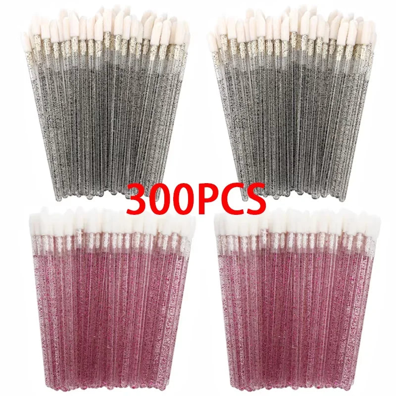 100/200pcs Lip Wands Applicators Eyelashes Brushes Lipstick Brush Mascara Applicator Gloss Wands Eyelash Extension Makeup Tool Beauty World Shop
