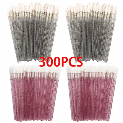 100/200pcs Lip Wands Applicators Eyelashes Brushes Lipstick Brush Mascara Applicator Gloss Wands Eyelash Extension Makeup Tool Beauty World Shop