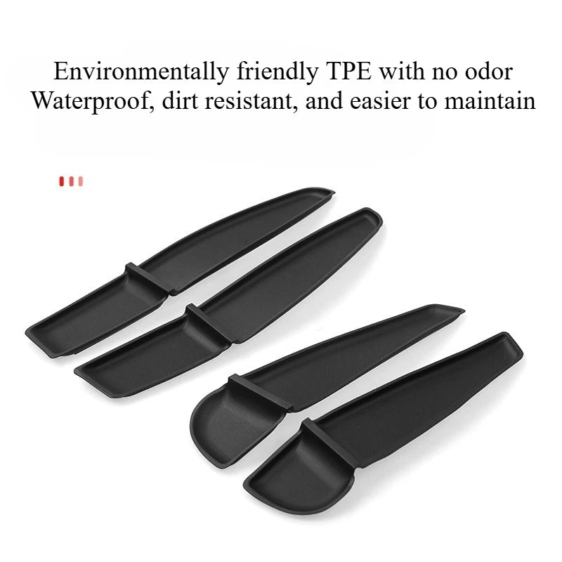For Tesla Model Y Juniper 2025 Car Door Storage Pad 5PCS TPE Central Control Water Cup Holder Mat Organizer Tray Car Accessories Beauty World Shop