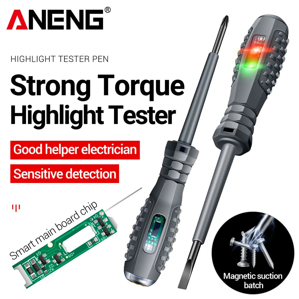 ANENG B05 Word/cross Screwdrivers Neon Bulb Indicator Meter Electric Pen Insulated Electrician Highlight Pocket Tester Pen Tools Beauty World Shop
