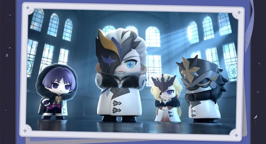 Mihoyo Genshin Impact Fatui Harbinger Q Version Series Blind Box Desktop Mini Doll Model Toys Trend Decoration Surprise Gifts Beauty World Shop