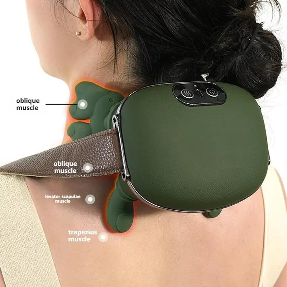 3-Level Modes Bionic Neck Shoulder Massager Back Massagers Electric Kneading Muscles Massage Pillow Relax Neck Waist Leg Body