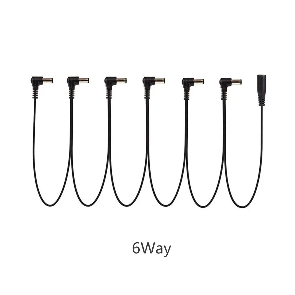Daisy Chain Cable 1 to 2 3 5 6 8 10 Ways Guitar Effect Pedal Accessory 9V DC Adapter Plug Power Cord Beauty World Shop